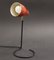 Red Lacquered Table Lamp, 1950s 4