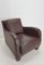 Italian Modern Brown Leather Armchair from Musa Design, 2000s 12