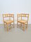 Dutch Brutalist Oak & Rattan Webbing Corner Chairs, 1960s, Set of 2 10