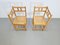 Dutch Brutalist Oak & Rattan Webbing Corner Chairs, 1960s, Set of 2 6