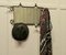 Mid-Century Wrought Iron Mirrored Hat and Coat RacK 7