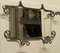 Mid-Century Wrought Iron Mirrored Hat and Coat RacK 6