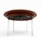 Tavolo da pranzo circolare e sedie in pelle attribuite a Richard Young per Merrow Associates, anni '60, set di 5, Immagine 7