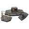 Art Deco Italian Portoro Marble and Brass Desk Set, 1930s, Set of 3 1