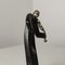 Franz Hagenauer, Violinist Sculpture, 1920s, Silvered Bronze & Wood, Image 2