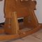 Oak Rocking Horse with Compass Base, 1950s 4