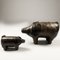 Leather Pigs by Dimitri Omersa, 1960s, Set of 2 1