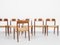 Mid-Century Danish Model 75 Chairs in Teak and Paper Cord attributed to Møller, Set of 6 3