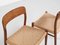 Mid-Century Danish Model 75 Chairs in Teak and Paper Cord attributed to Møller, Set of 6 10