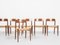 Mid-Century Danish Model 75 Chairs in Teak and Paper Cord attributed to Møller, Set of 6 2