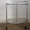 Vintage French Glass and Chrome Two-Tier Drinks Trolley, 1940s 8