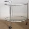 Vintage French Glass and Chrome Two-Tier Drinks Trolley, 1940s 11