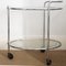 Vintage French Glass and Chrome Two-Tier Drinks Trolley, 1940s 1