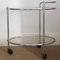 Vintage French Glass and Chrome Two-Tier Drinks Trolley, 1940s 6