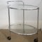 Vintage French Glass and Chrome Two-Tier Drinks Trolley, 1940s 10