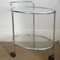 Vintage French Glass and Chrome Two-Tier Drinks Trolley, 1940s, Image 10