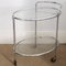 Vintage French Glass and Chrome Two-Tier Drinks Trolley, 1940s 7