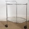 Vintage French Glass and Chrome Two-Tier Drinks Trolley, 1940s 9