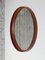 Round Teak Wall Mirror by Uno and Osten Kristiansson for Luxus Vittsjö, Sweden, 1960s 2