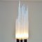 Lampadaire Art Sculptural avec Tiges en Verre Roseau sur Support en Chrome de Venini, 1960s 11