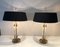 Neoclassical Brass and White Lacquer Table Lamps, 1970s, Set of 2 3