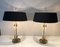 Neoclassical Brass and White Lacquer Table Lamps, 1970s, Set of 2, Image 3