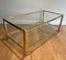 Coffee Table with Double-Plated Bronze Top and Glass by Jacques Théophile Lepelletier, 1970s 3