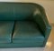 Art Deco Style Green Leather Sofa, 1980s 6