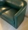 Art Deco Style Green Leather Sofa, 1980s 8