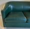 Art Deco Style Green Leather Sofa, 1980s 5