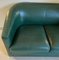 Art Deco Style Green Leather Sofa, 1980s 4