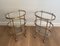 Ovale Messing Beistelltische im Neoklassizistischen Stil im Stil von Maison Jansen, 1940er, 2er Set 1