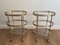 Ovale Messing Beistelltische im Neoklassizistischen Stil im Stil von Maison Jansen, 1940er, 2er Set 2