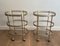 Ovale Messing Beistelltische im Neoklassizistischen Stil im Stil von Maison Jansen, 1940er, 2er Set 6