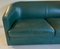 Art Deco Style 3-Seater Sofa in Green Leather, 1980s 5