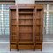 Jugendstil Bücherregal mit 3 Türen aus massivem Nussholz 4