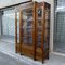 Art Nouveau Three-Door Display Bookcase in Solid Walnut, Image 3