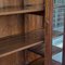 Jugendstil Bücherregal mit 3 Türen aus massivem Nussholz 22