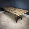 Industrial Dining Table in Cast Iron Base & Wooden Wagon Floor Leaf 14