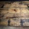 Industrial Dining Table in Cast Iron Base & Wooden Wagon Floor Leaf 15