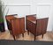 Comodini Mid-Century Art Déco in legno, ottone e vetro, Italia, anni '50, set di 2, Immagine 6