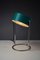 Lampada da tavolo verde petrolio con base in acciaio cromato di Cosack Leuchten, anni '70, Immagine 2