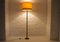 Lámpara de pie con funda de cuero de K & L Belyning, Suecia, años 50, Imagen 4