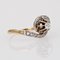 18 Karat Yellow Gold Diamond Platinum Swirl Ring, 1920s 5