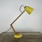 Maclamp amarillo con brazo de madera, años 60, Imagen 1