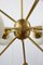Large Sputnik Chandelier in Brass and Opaline Murano Glass, Italy, 1970s, Image 4