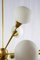 Large Sputnik Chandelier in Brass and Opaline Murano Glass, Italy, 1970s, Image 5
