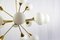 Large Sputnik Chandelier in Brass and Opaline Murano Glass, Italy, 1970s, Image 2