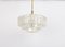 Murano Ice Glass Tube Chandelier attributed to Doria Leuchten, Germany, 1960s 4