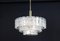 Murano Ice Glass Tube Chandelier attributed to Doria Leuchten, Germany, 1960s, Image 10